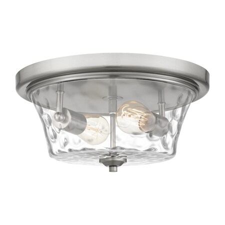 Quoizel Acacia 2-Light Brushed Nickel Flush Mount ACA1614BN